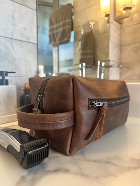Handmade Premium Leather Toiletry Bag