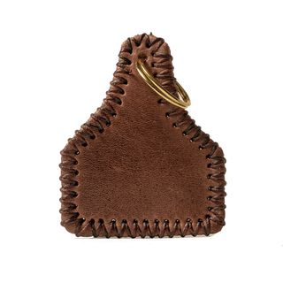 Handmade Premium Leather Ear Tag Keychain