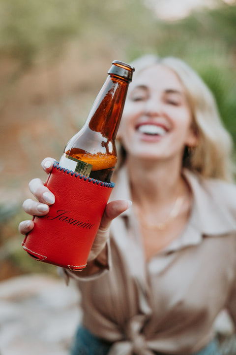 Handmade Premium Leather Beverage Insulator