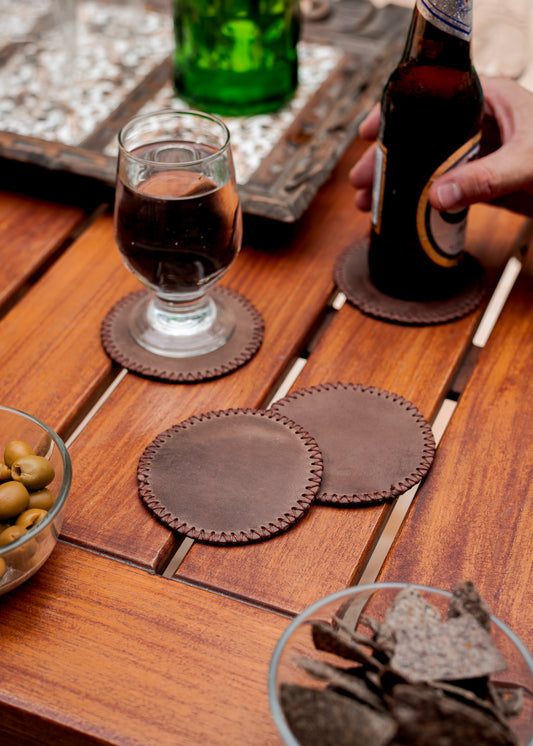 Setting the Table: Leather Coasters and Stylish Dining